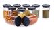 Fendex New 900 ML Excellent Air Tight Round Shape Kitchen Storage Container Set Of 10 (Black)  