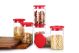 Fendex New 900 ML Excellent Air Tight Round Shape Kitchen Storage Container Set Of 6 (Red)  