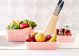 Fendex New 3 Pieces Small Medium Large Sizes Fruit & Vegetable Storage Basket (Pink) 