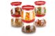 Fendex New 800 ML Handi Air Tight Matuki Shape Kitchen Storage Container Set Of 6 (Red)  