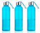 Fendex New 1100 ML Classic Round Shape Blue Color Office College Sports Water Drinking Bottles Set Of 3