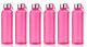 Fendex New 1100 ML Classic Round Shape Pink Color Office College Sports Water Drinking Bottles Set Of 6