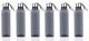 Fendex New 1100 ML Classic Square Shape Black Color Office College Sports Water Drinking Bottles Set Of 6