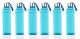 Fendex New 1100 ML Classic Square Shape Blue Color Office College Sports Water Drinking Bottles Set Of 6